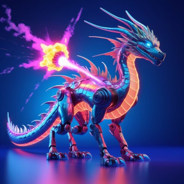 Neon Mecha Dragon