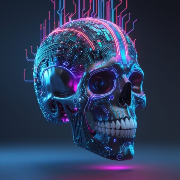 Cybernetic Skull of the Future