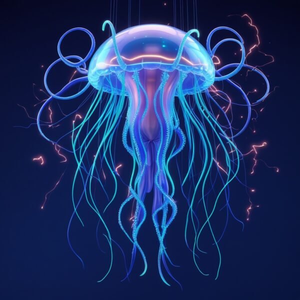 Neon Pulse Jellyfish