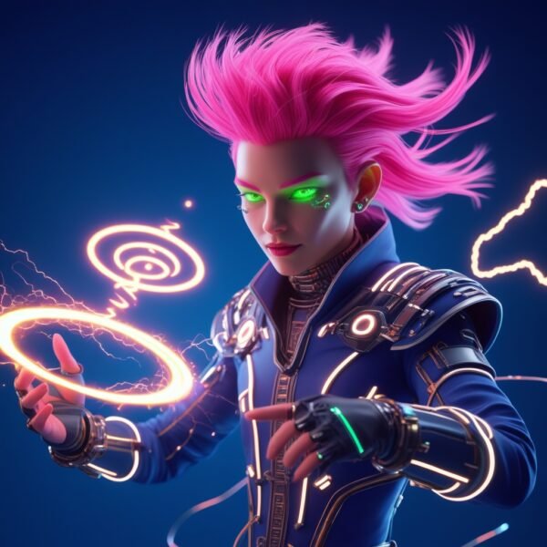 Neon Cyber Mage