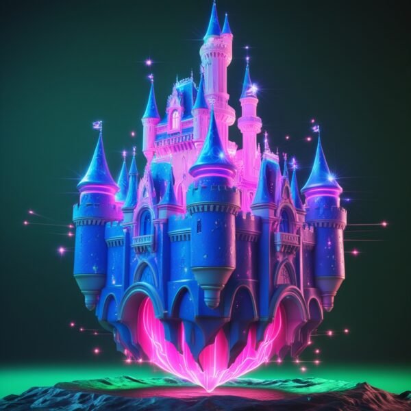 Neon Fantasy Castle