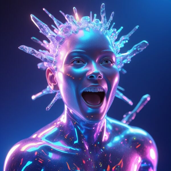 Neon Crystal Being