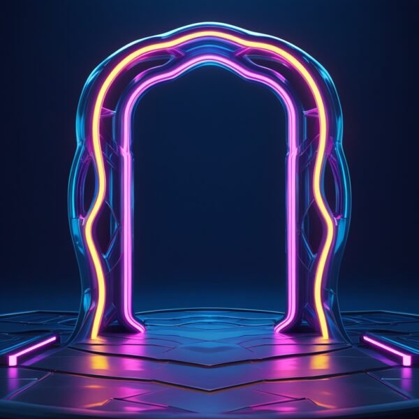 Neon Gateway to the Metaverse