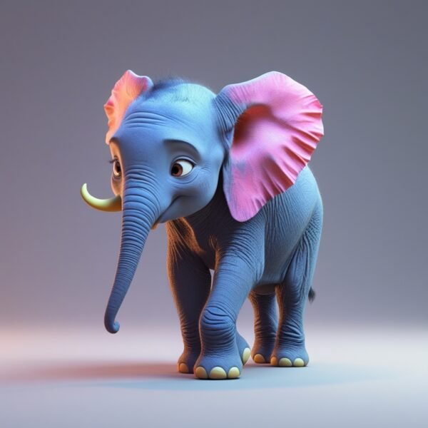 Whimsical Baby Elephant