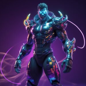 Neon Cyber Warlord