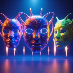 Neon Spirit Masks